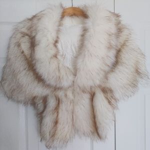 Leyidress Faux Fur White & Brown